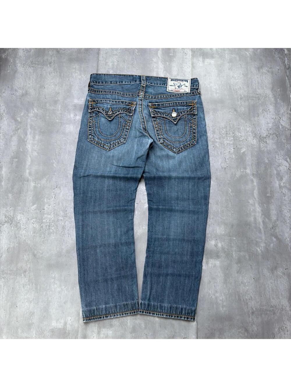 Y2K Blue True Religion Grunge Straight Skater Denim Jeans